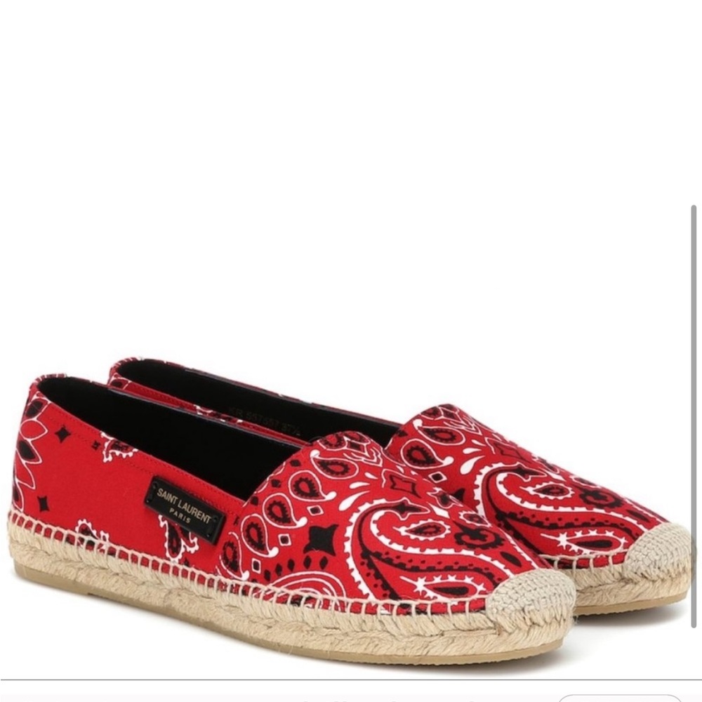 Saint Laurent brand new bandana espadrilles size 8